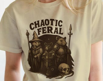Raccoon Wizard Unisex T-Shirt, Medieval Animals, DnD Shirt
