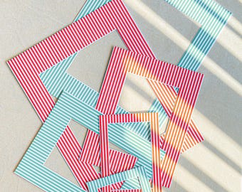 Striped Photo Mat: Narrow Vertical Lines, Gallery Wall Decor