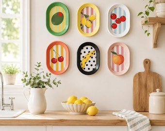 Juego de marcos de fotos coloridos y originales, marcos de fotos de 4x6 con diseño de frutas, decoración de pared para galería, decoración de mesa y pared para el hogar, regalo para ella.