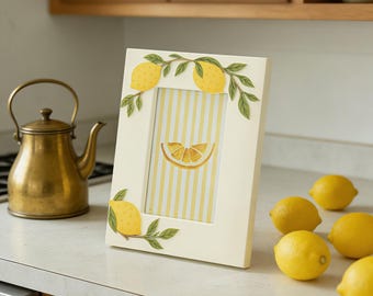 4x6 Fruit Picture Frames Set, Decorative Photo Frames for Kitchen, Cute Kitchen Wall Decor, Tabletop/Wall Hanging Frame, Mother’s Day Gift