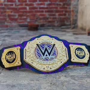 WWE Rhea Ripley Women’s World Heavyweight Championship Belt Replica 6mm Brass Wrestling Title Adult Size Custom Gift for Fans