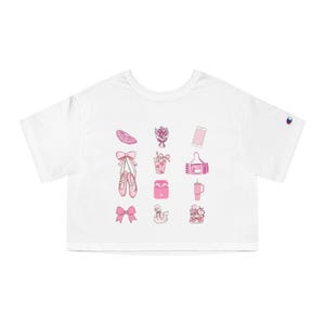Ballet-Inspired Cropped T-Shirt | Dance Lover Gift, Casual Summer Top, Cute Graphic Tee, Ballet Style, Trendy Women&#39;s Shirt, Balletcore