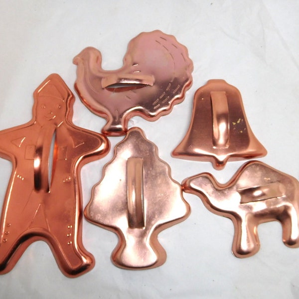 Jahrgang 5 Kupfer Farbe Cookie/Keks Fräser Aluminium Feiertagen Thanksgiving/Weihnachten 60er Jahre Nutzung Handwerk sammeln Küche