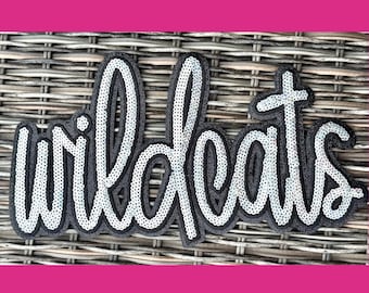 Sequin Wildcats Iron on patch applique SPIRIT WEAR