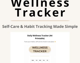Daily Wellness Tracker –Sand Printable | Self-Care & Habit Tracker