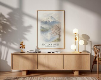 Mount Fuji Wall Art | Japan Landmark | Printable Wall Decor | Digital Download Poster