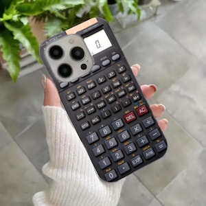 Funny Calculator iPhone Case, Scientific Calculator Print Cover, Geeky Math Teacher Student engineers Gift, Nerdy eye catching flexi  Case
