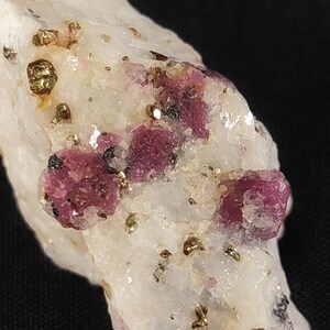 Natural Ruby in Marble Specimen – Hunza Pakistan Pyrite Cluster Display