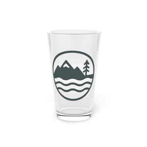 Mountain Adventure Pint Glass, Camping Mug, Outdoor Accessories, Gift for Nature Lovers, Hiking Beer Glass, Travel Drinkware