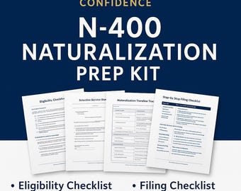 Förberedelsepaket för N-400-naturalisering | Checklista, mallar och intervjuförberedelser för USCIS-ansökan om medborgarskap