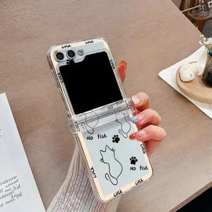 Luxury Clear Pattern Case – For Samsung Galaxy Z Flip 6 / 5 / 4 / 3