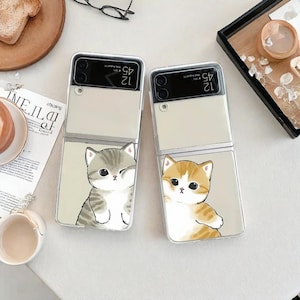 Niedliches Katzen Paar – Für Samsung Galaxy Z Flip6 / Z Flip5 / Flip4 / Flip3