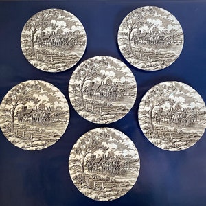 Myott Staffordshire Royal Mail Petit Fours /Cake/Side plates -Set of 6