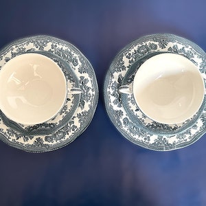 6 pieces - Enoch Wedgwood -Asiatic Pheasants Petrol - Lunch/Dinner set