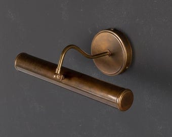 Vintage Solid Brass Picture Light, Antique Wall Lighting (14 inch)