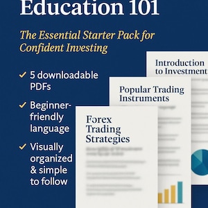 Investing Education - 5 PDF Bundle - Learn Investing, ETFs, Forex, Mutual Funds - Instant Download