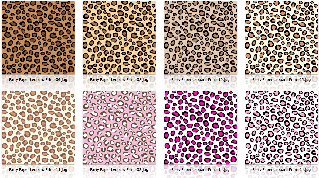 Digital Paper Pack Leopard Print Scrapbook Paper INSTANT Etsy