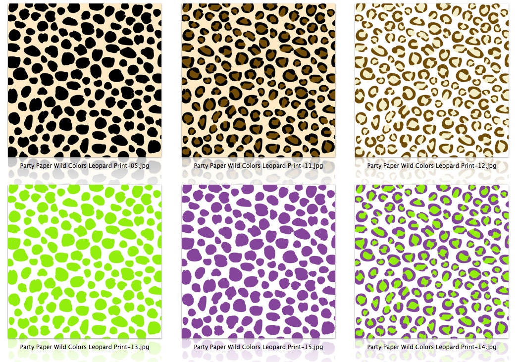 Digital Paper Pack Leopard Print Scrapbook Paper INSTANT Etsy