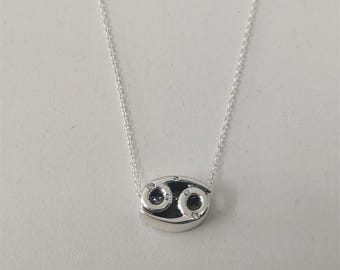 Pandora Sparkling Cancer Zodiac Silver Necklace
