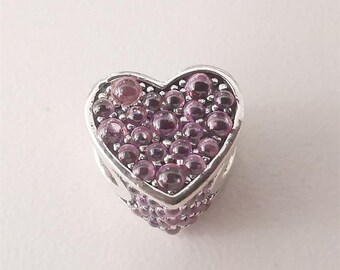 pink dazzling heart retired pandora charm