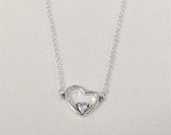 Pandora Asymmetric Hearts of Love Necklace S925 ALE