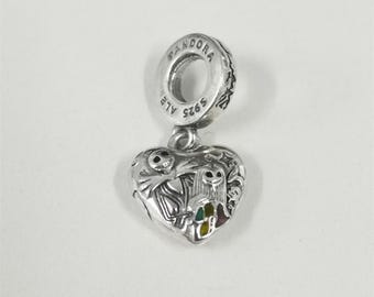 christmas "jack skellington & sally" charm pandora  parks nightmare before