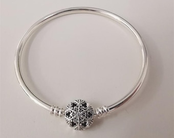 nieuwe pandora 925 sneeuwvlok sluiting armband bedelarmband