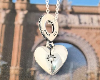 Pandora Openable Heart Locket Charm Sterling Silver