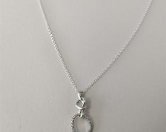 Pandora Sterling Silver Knotted Hearts Necklace -  60 CM