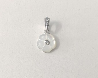 Pandora Luminous Floral Mother Of Pearl S925 ALE Silver Pendant Charm