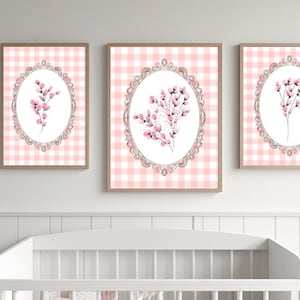 Floral Nursery Print Set of 3: Wildflower Baby Girl Room Decor (Digital Download)
