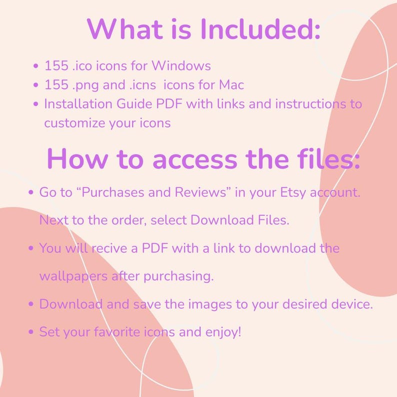 Kawaii Bunny Desktop Icons: Pastel Floral Rabbits (digital Download) - Etsy
