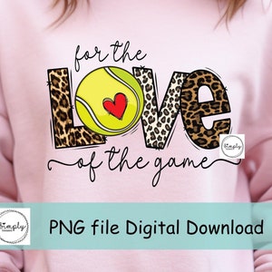 Tennis Png, Liebe Tennis Sublimation digitaler Download, für die Liebe zum Spiel Tennis Png, Leopard Tennis Png Datei, Sublimationsdesign