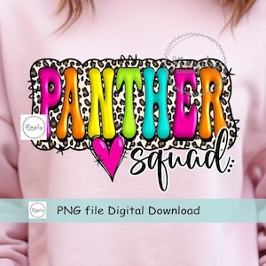 Panthers png, School Spirit Design PNG, School Mascot, Leopard Panthers digital download, sublimation or DTF shirt design, Popular Trendy