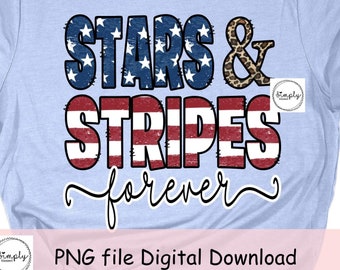 Stars and Stripes 4.Juli PNG - Shirt Design (Digitaler Download)