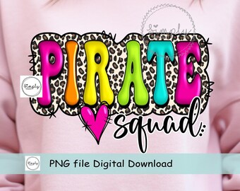 Pirates png, School Spirit Design PNG, School Mascot, Leopard Pirates digital download, sublimation or DTF shirt design, Popular Trendy