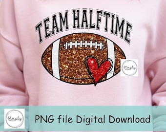 Glitterfotboll i halvtid, PNG: Matchdagströjdesign (digital nedladdning)