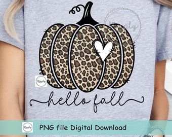 Pumpkin leopard png, Hello Fall leopard pumpkin sublimation design download, Fall png, Love Fall PNG, Pumpkin png, Fall sublimate design