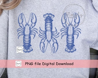 Lobster Shirt Design Png, Fisherman Aesthetic, Summer Coastal Ocean Png, Trendy Lobsters Fish Png, Lobster Png, Beach shirt DTF sublimation
