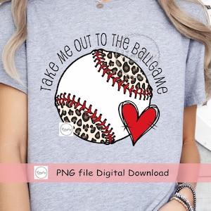 Baseball png, Take me out to the ballgame png, Baseball sublimation Digital Download, leopard Baseball png, sublimation design