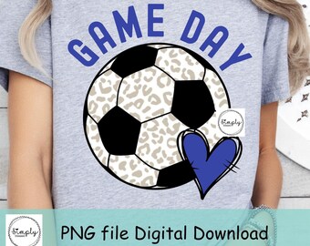 Spieltag Leopard Fußball PNG, Fußball PNG, Leopard Fußball Sublimation oder DTF Design, Spieltag PNG, Fußball-Shirt Design Download, Spieltag Mama
