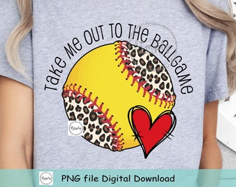 Softbol png, Llévame al juego de pelota png, Descarga digital de sublimación de softbol, softbol de leopardo png, diseño de sublimación