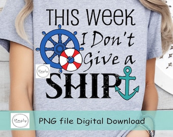 Cruise Ship PNG: Funny Cruise Vacation Design DTF or Sublimation (Digital Download)