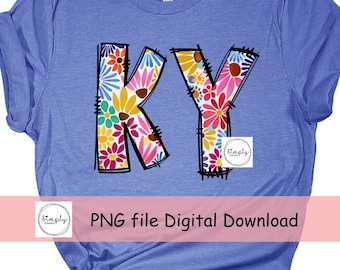 Kentucky PNG, Kentucky Spring shirt design, Trendy Spring Kentucky DTF file, Colorful Spring Kentucky png, State png, States design