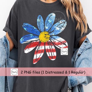 Conception de chemise marguerite du 4 juillet PNG, été Png, fleurs sauvages Png, tendance printemps été PNG, tournesol png, fleur pour DTF, best-seller Daisy Png