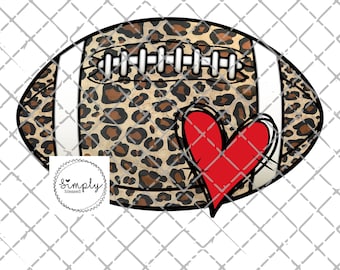 Leopard Football png, Sublimation Design, Football PNG, Game Day Design, Digital Download, Sublimation transfers, girl football shirt design