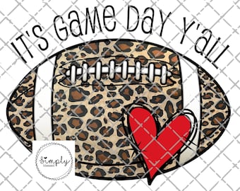 Leopard Football PNG: Design a sublimazione per il giorno della partita (download digitale)