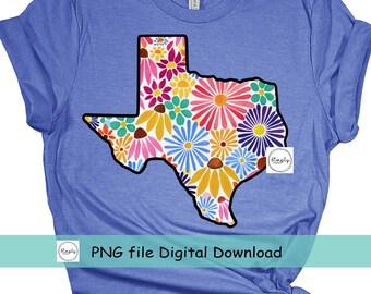Texas png, download del design della camicia Texas Summer Spring, Texas DTF png, Trendy Texas Png, file digitale dei fiori del Texas, popolare Texas png