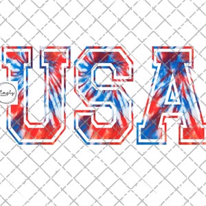 USA Tie Dye png - USA clipart - Sublimation Design - 4th of July, Download - Red White Blue USA - Patriotic Fourth of July file
