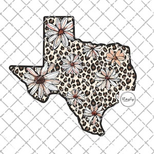 Texas PNG, Texas leopard Sublimation shirt design Download, Instant Download, Trendy Leopard Texas State, Texas Leopard flowers Daisies PNG